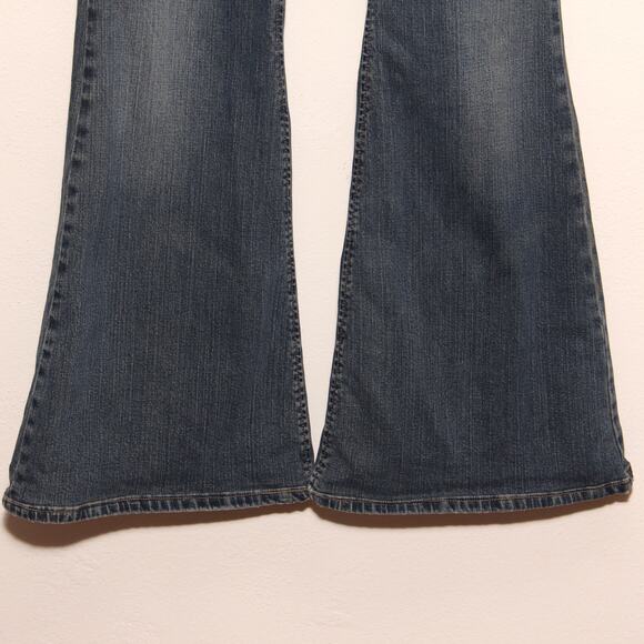 Silver Jeans Joy Button Fly Flare Distressed Jeans Size 31 w/33" Inseam Altered - Picture 4 of 10